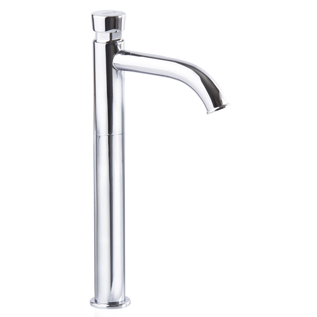 TEMPORIZADA LLAVE MINIMALISTA ALTA PARA LAVATORIO