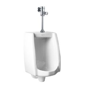 Urinario Niza con fluxómetro botón directo.